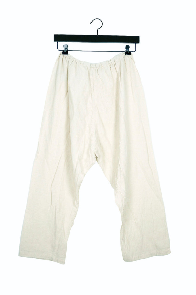 Cream Coarse Cotton Pants