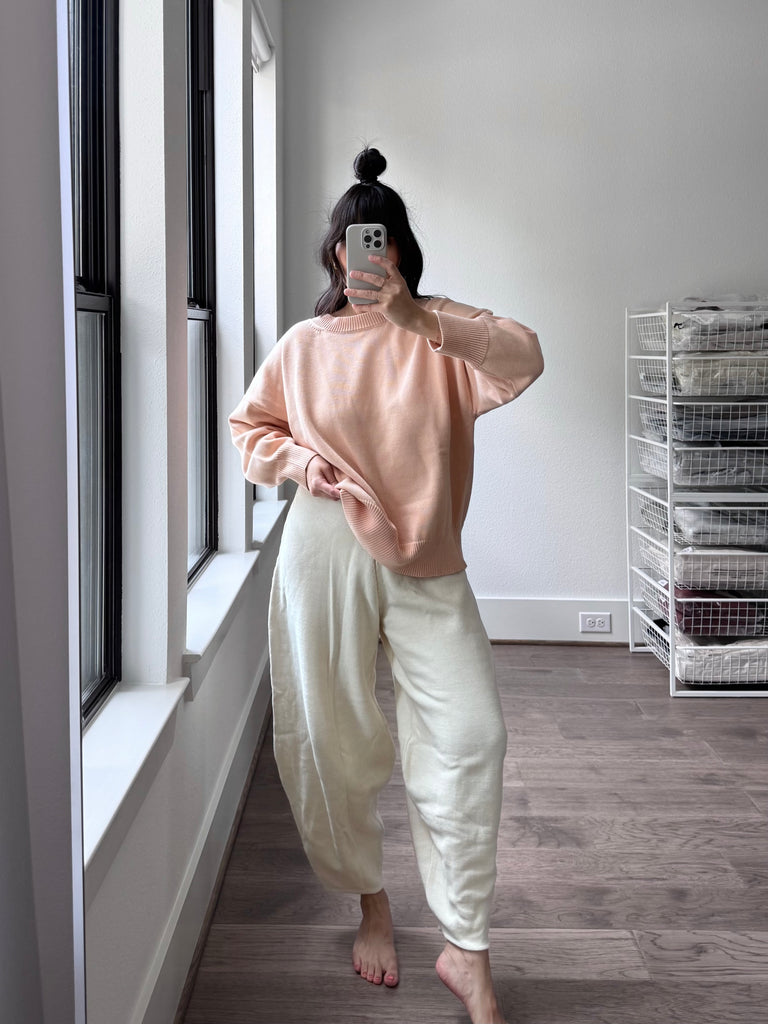 Cotton Gwendolyn Sweater, Blush