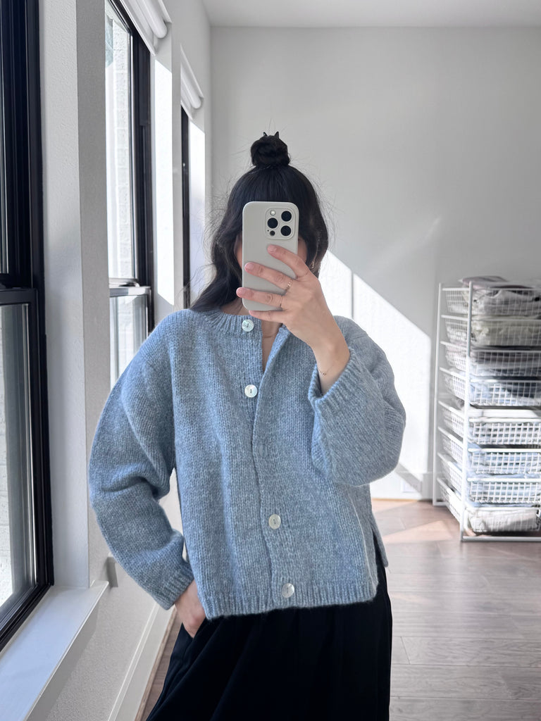 Sheba Cardigan Sweater, Powder