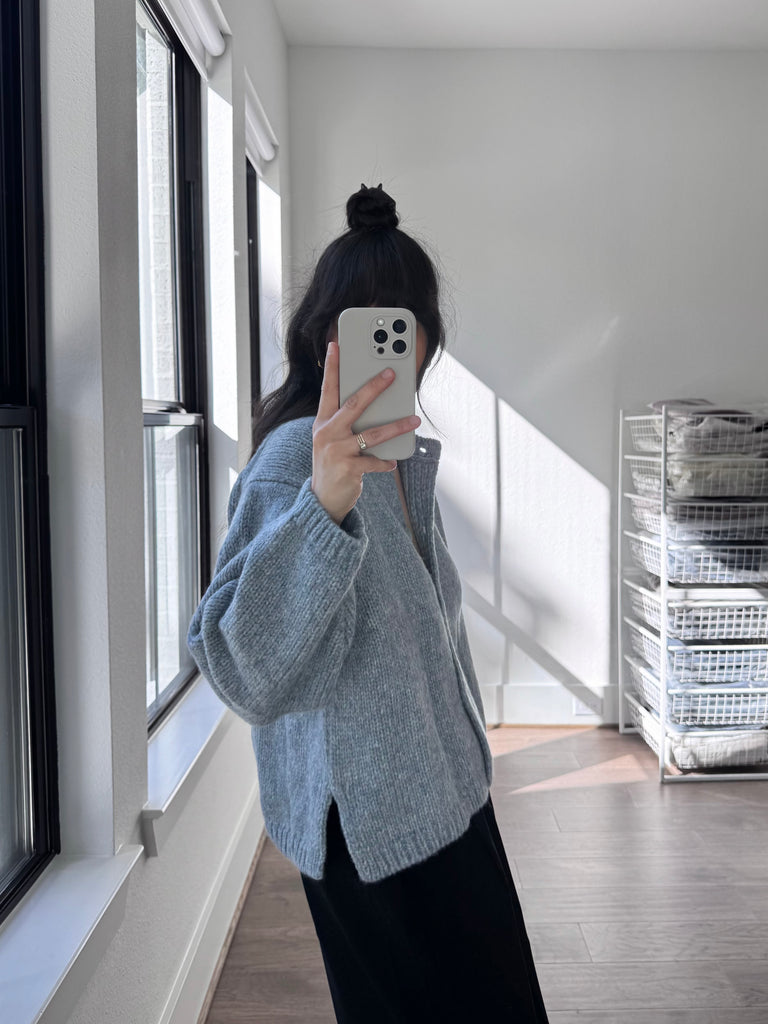 Sheba Cardigan Sweater, Powder