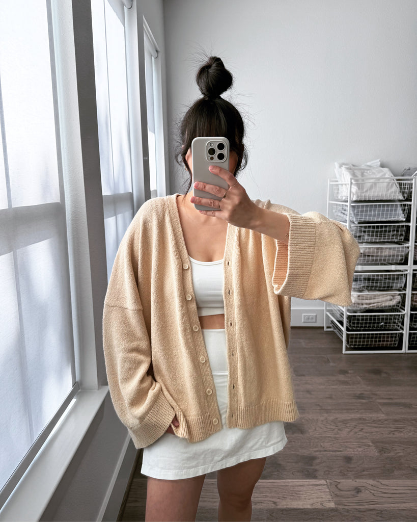 The Knit Cardigan, Cream