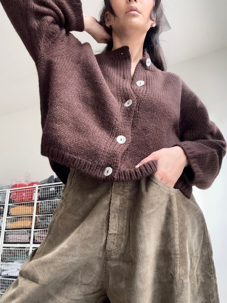 Corduroy Baggy Pants, Sage