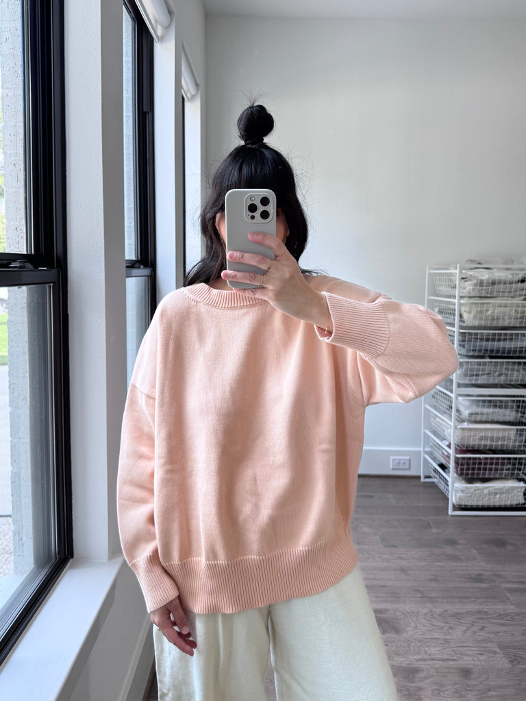 Cotton Gwendolyn Sweater, Blush