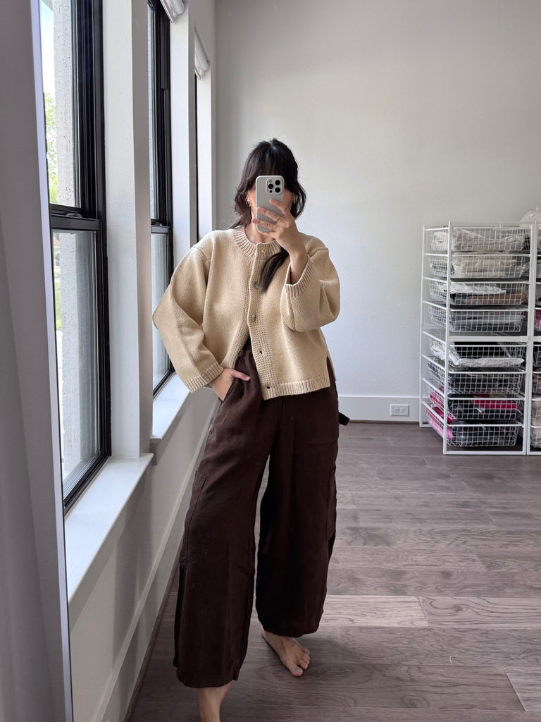 FDA Chef Pant, Chocolate Linen