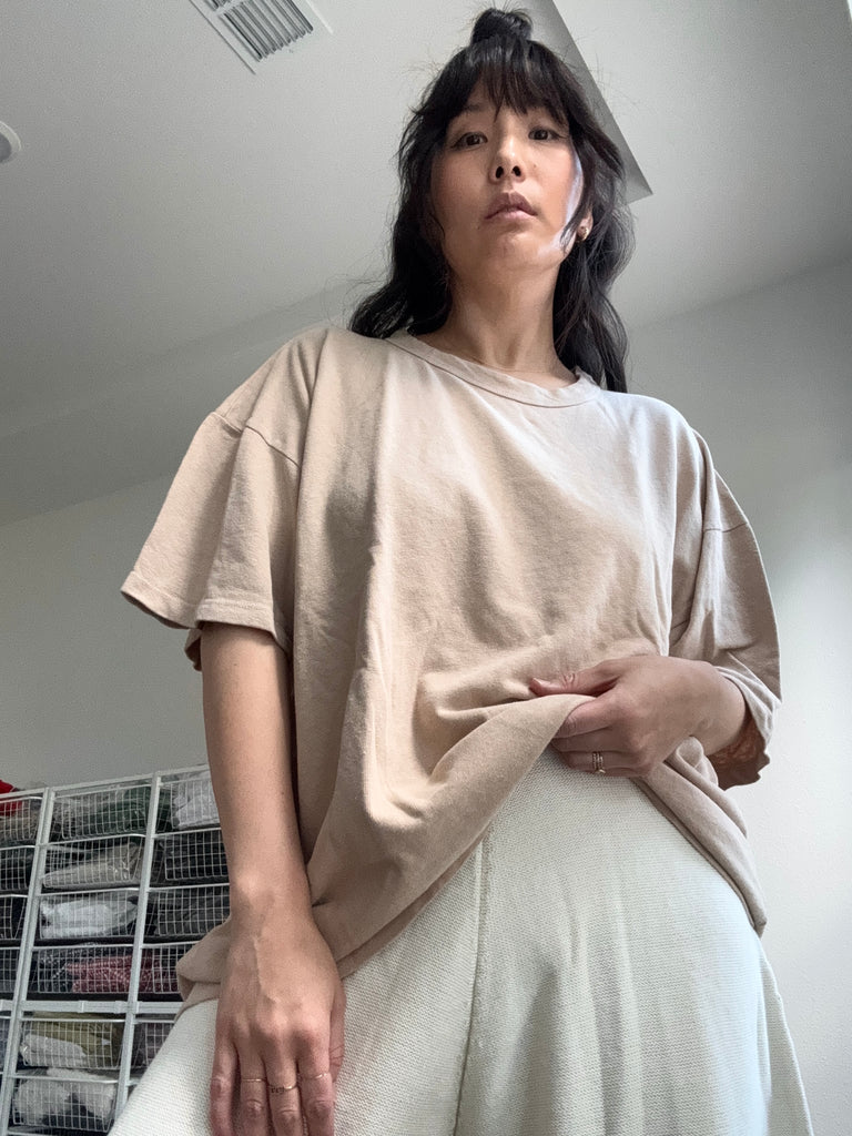 Elke Knit Volume Pant, Cream