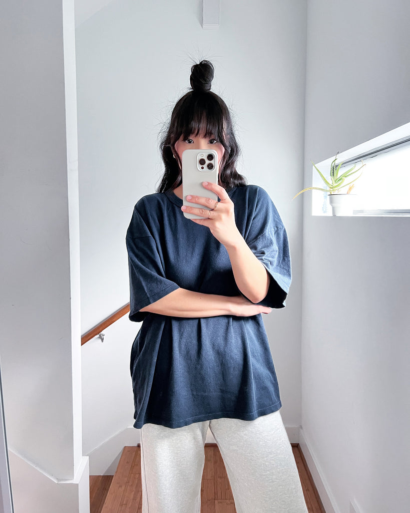 Vernon Oversized Tee, Navy