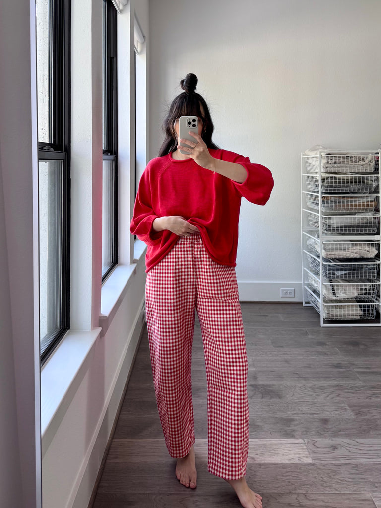 Arc Pants, Black Gingham