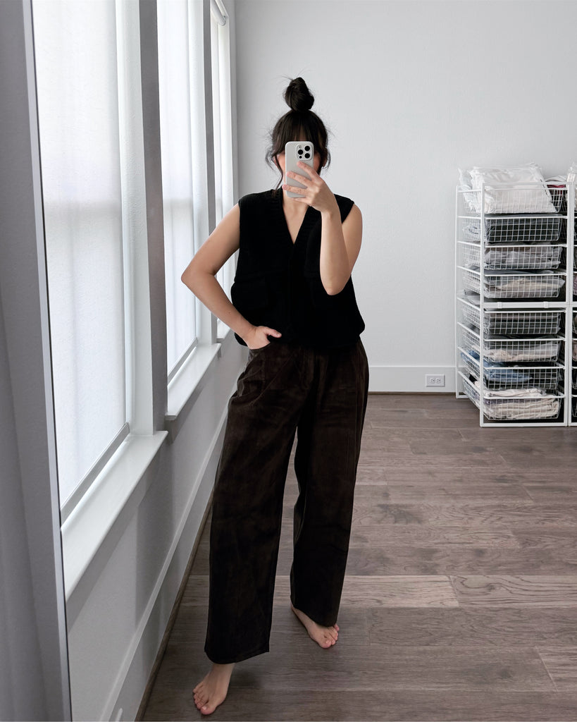 Corduroy Baggy Pants, Sage
