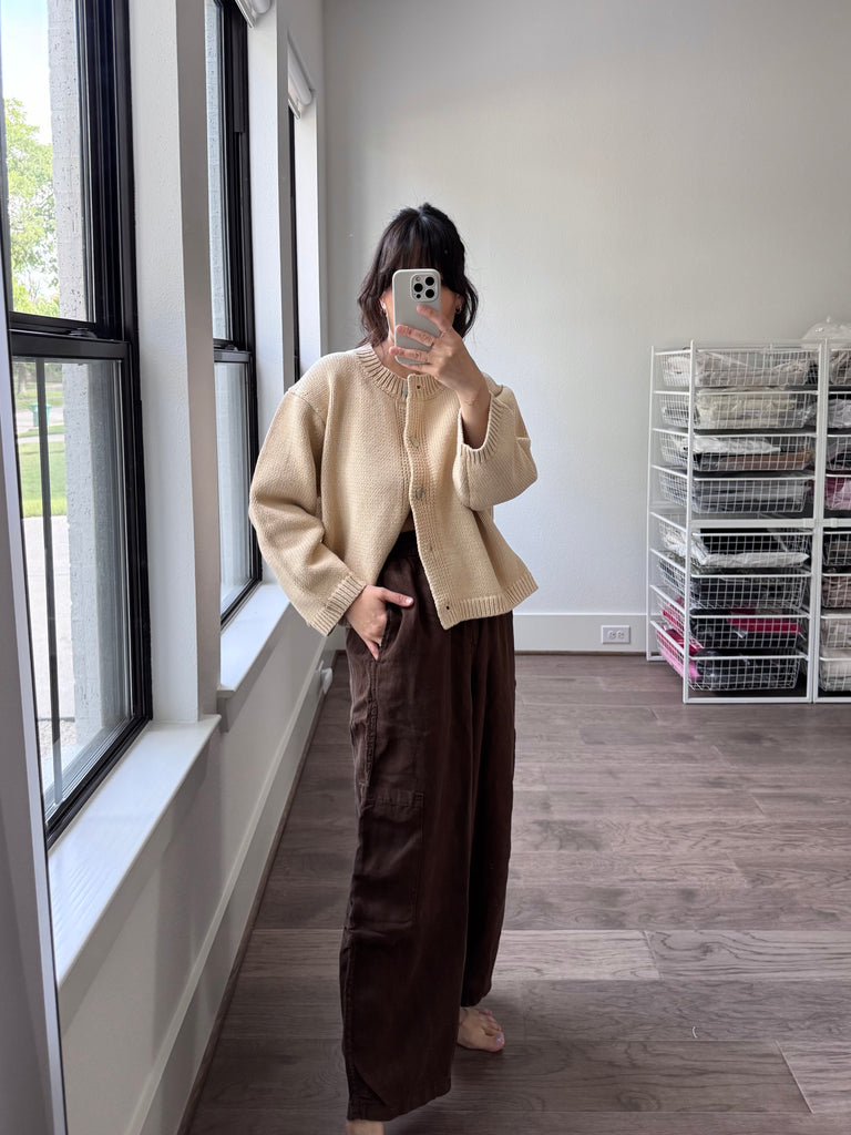 FDA Chef Pant, Chocolate Linen