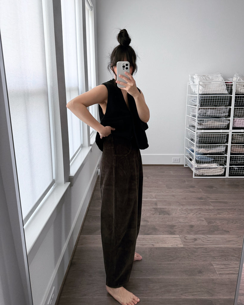 Corduroy Baggy Pants, Sage