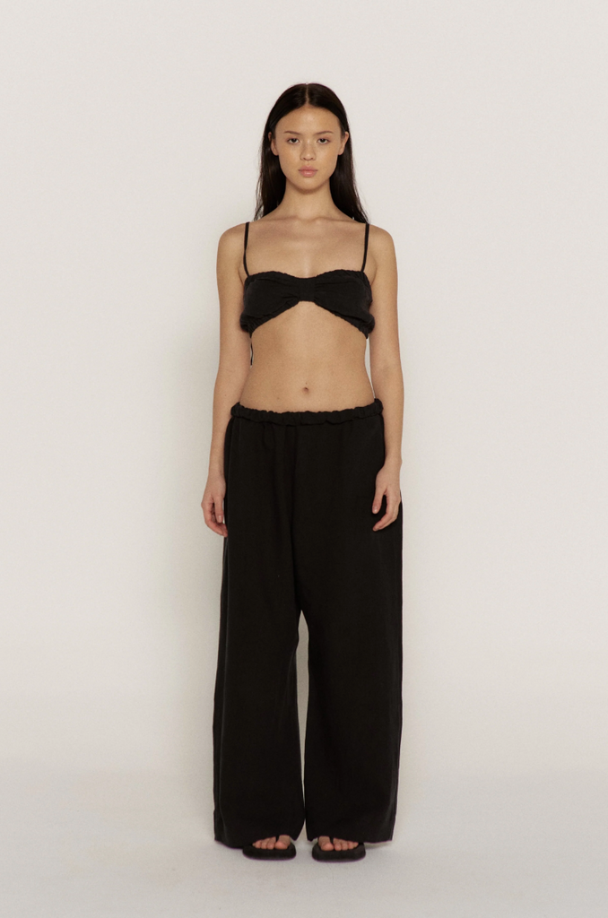 The Trouser, Black Linen