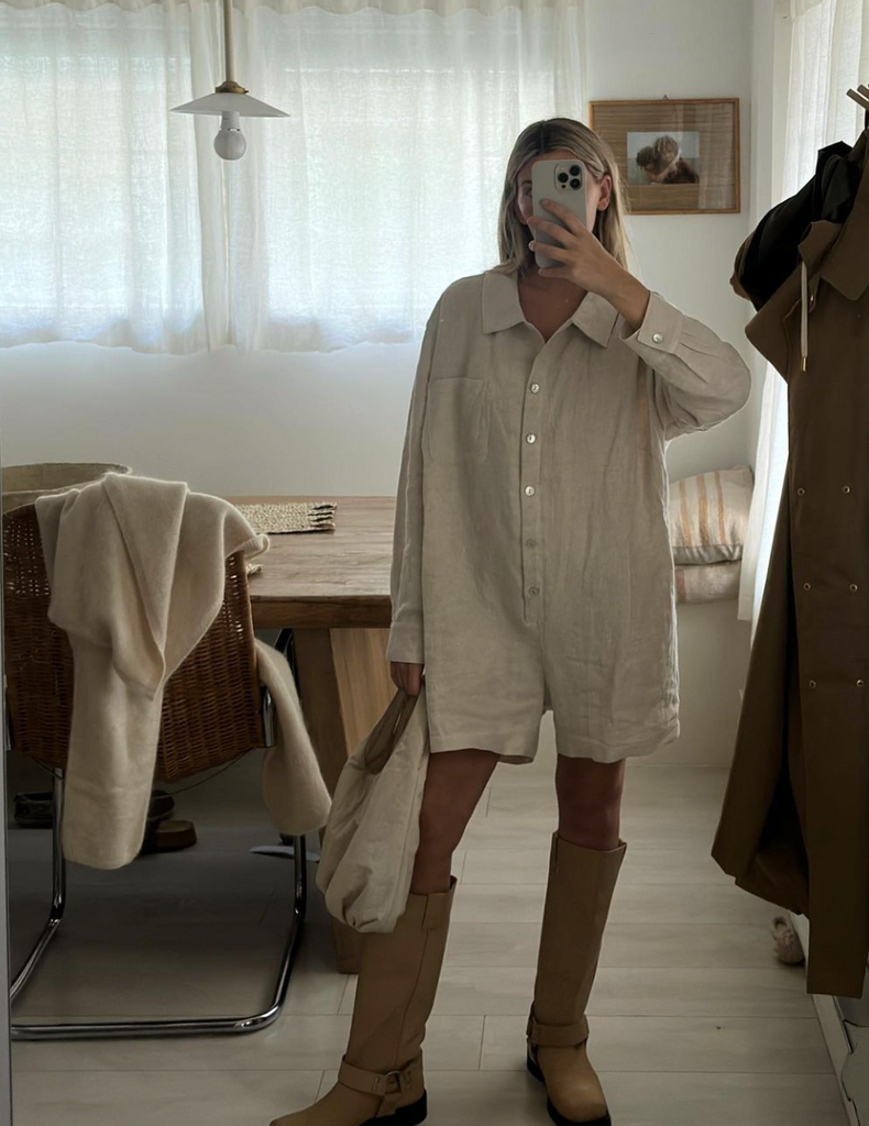 Playsuit, Oat Linen