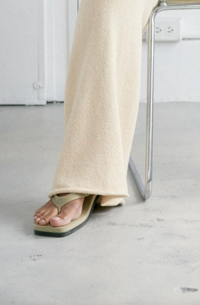 The Knit Trouser, Cream