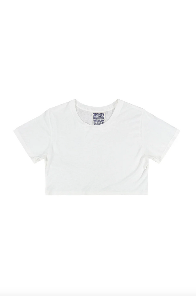 Super Cropped Lorel Tee, Washed White