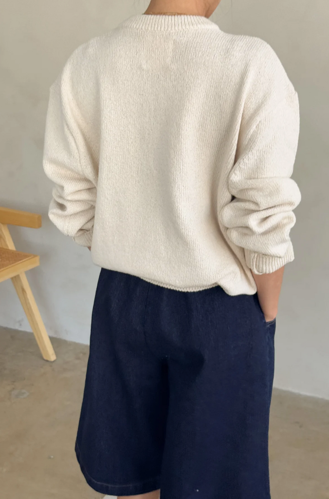 Gabby Cotton Sweater, Naturel