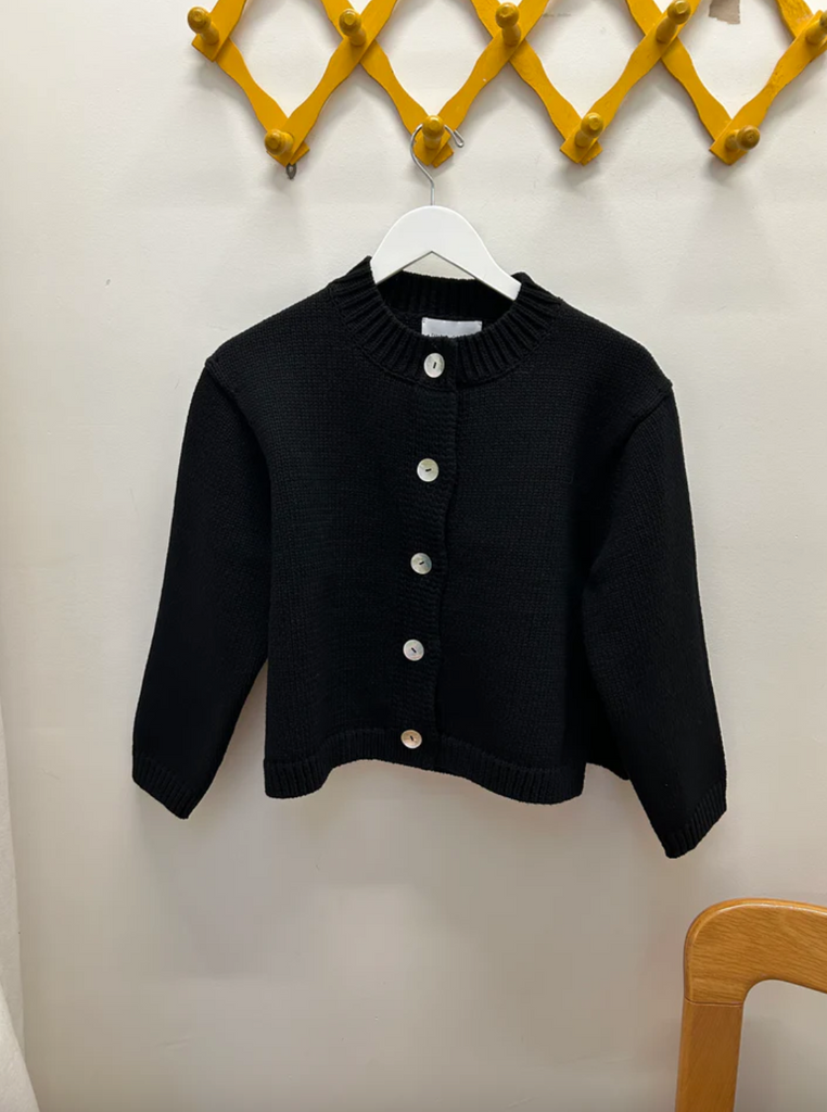 Shiloh Cotton Cardigan, Black