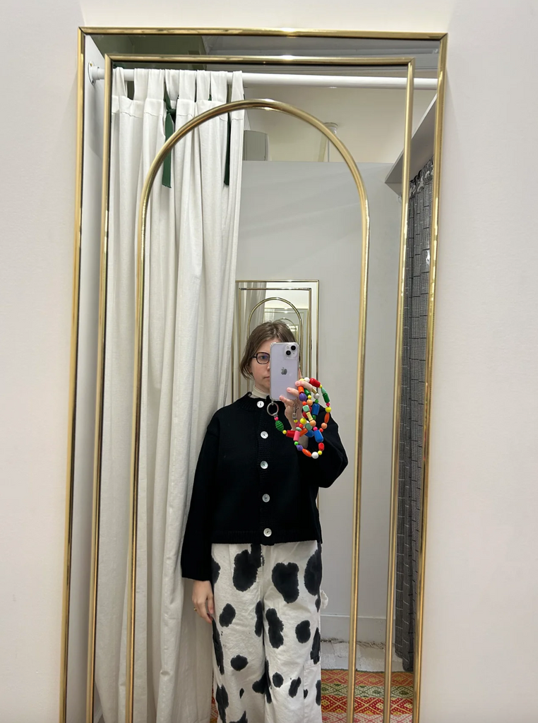 Shiloh Cotton Cardigan, Black