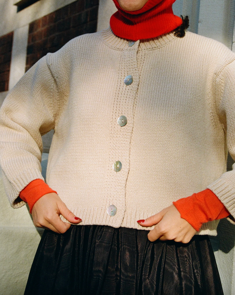 Shiloh Cotton Cardigan, Oatmeal