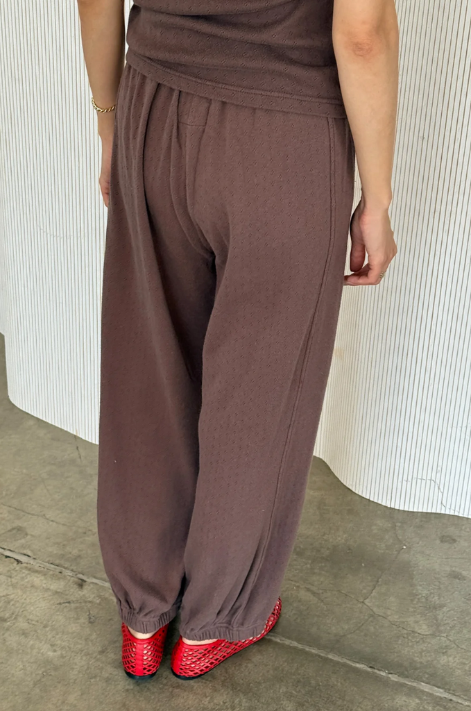 Pointelle Balloon Pants, Chocolate