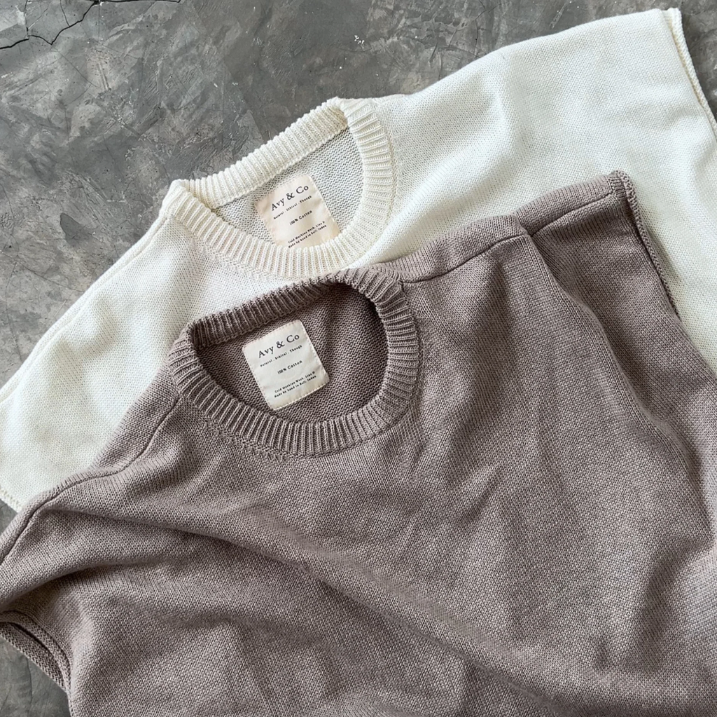 Nora Knit Vest, Fawn