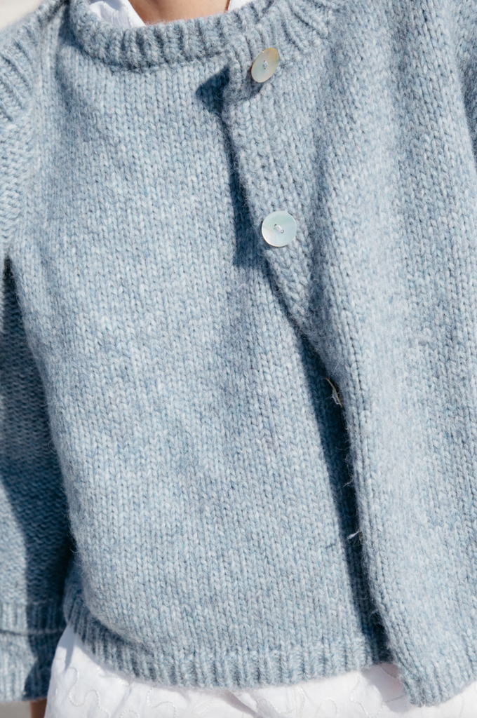 Sheba Cardigan Sweater, Powder