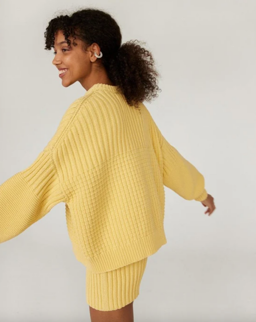 Delčia Cotton Sweater, Lemon