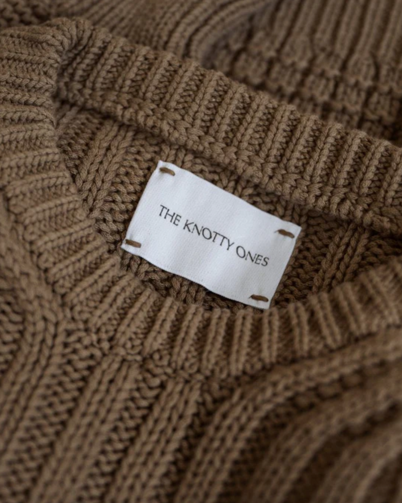 Delčia Cotton Sweater, Earth Brown
