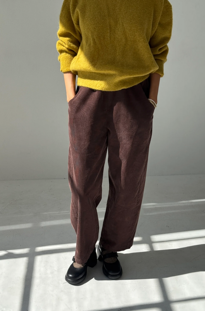 Corduroy Arc Pants, Chocolate