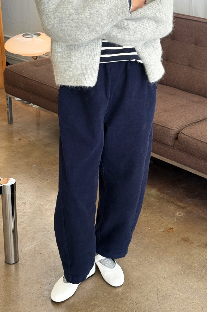 Corduroy Arc Pants, Navy