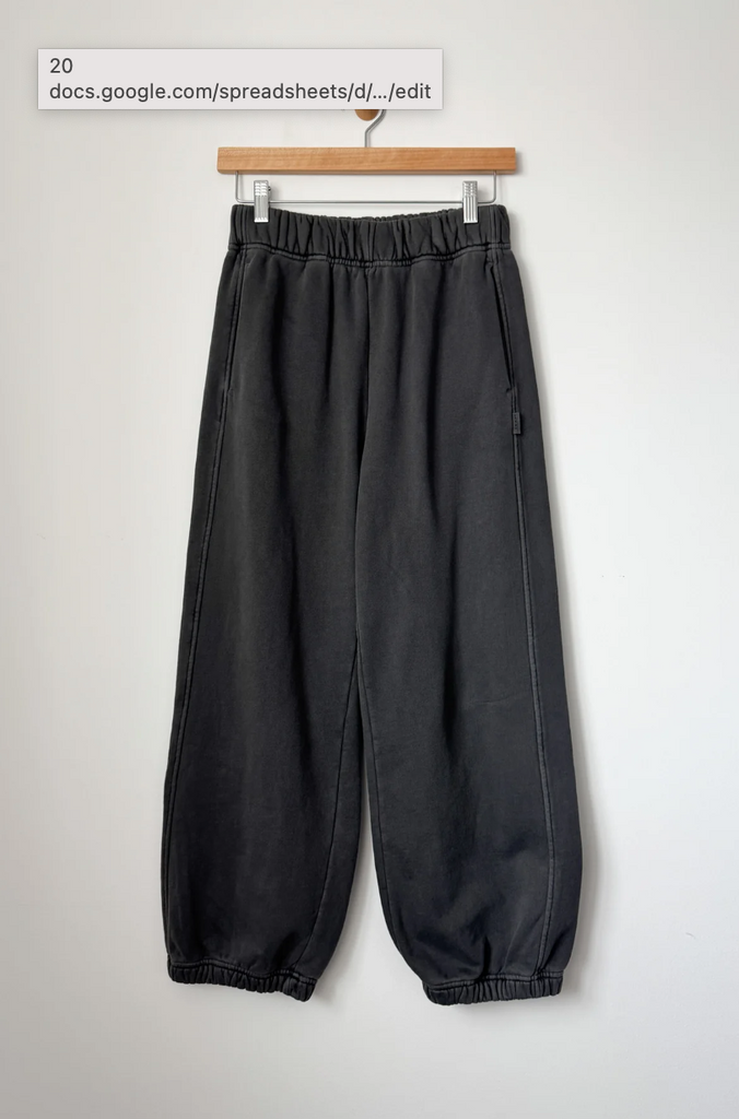 French Terry Balloon Pants, Coal