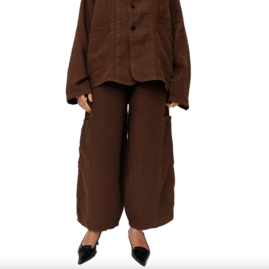 FDA Chef Pant, Chocolate Linen