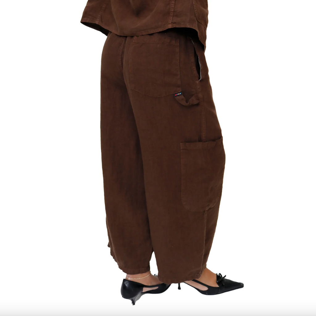 FDA Chef Pant, Chocolate Linen