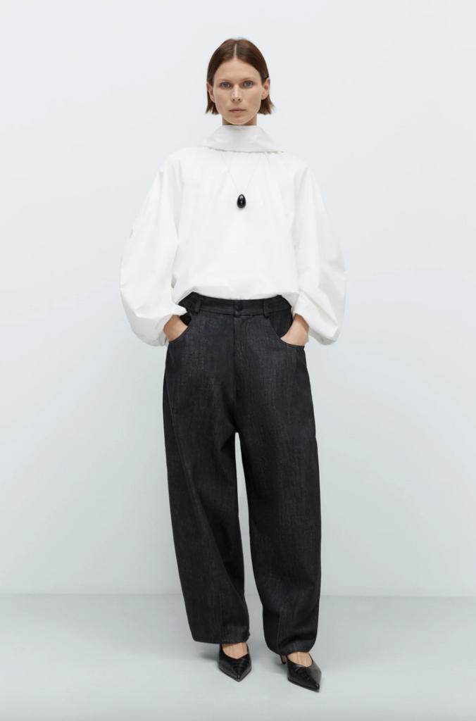 Denim Baggy Pants, Black