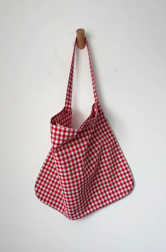 Happy Carry Bag, Red Gingham