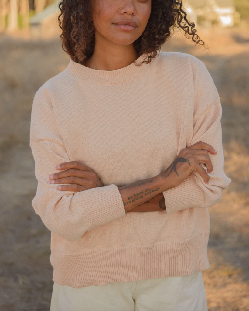 Cotton Gwendolyn Sweater, Blush