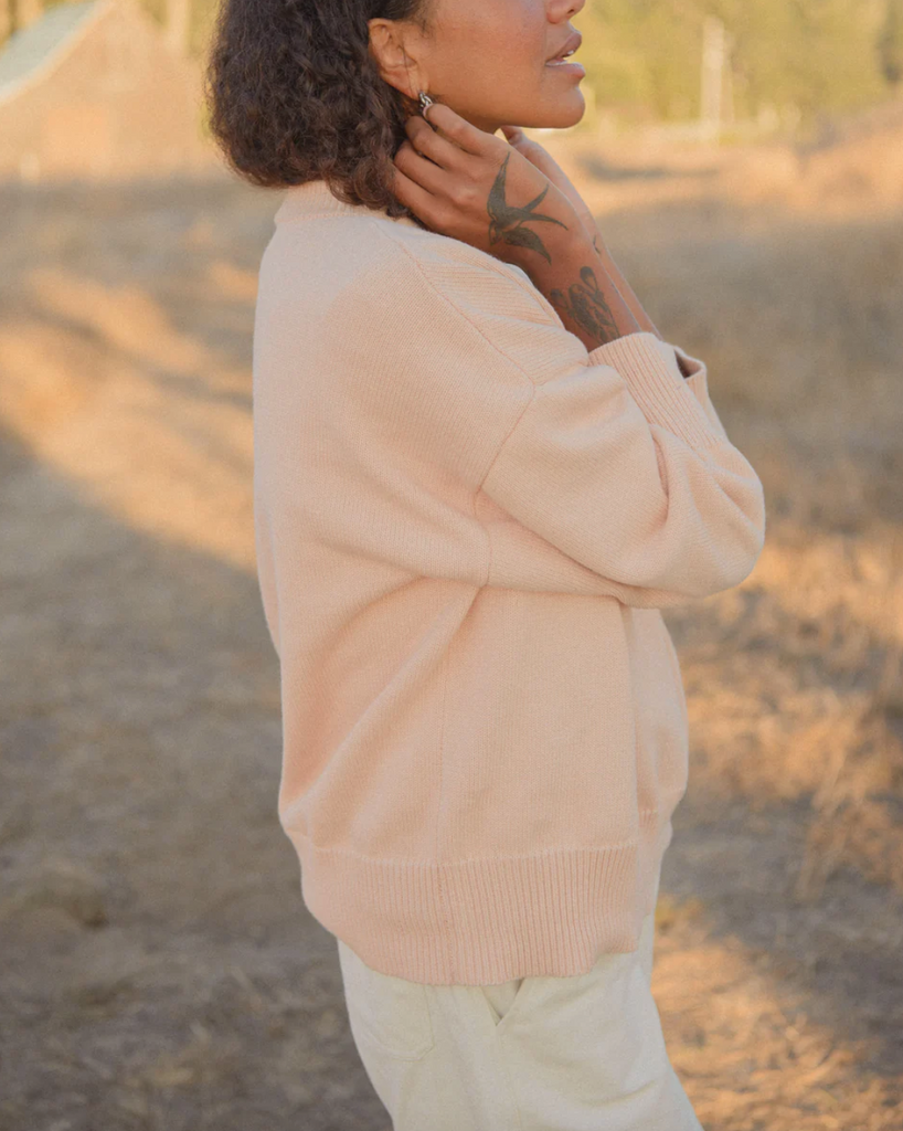 Cotton Gwendolyn Sweater, Blush