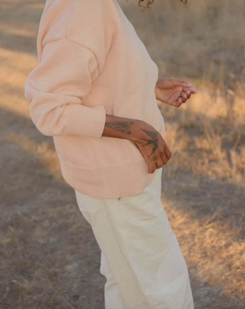 Cotton Gwendolyn Sweater, Blush