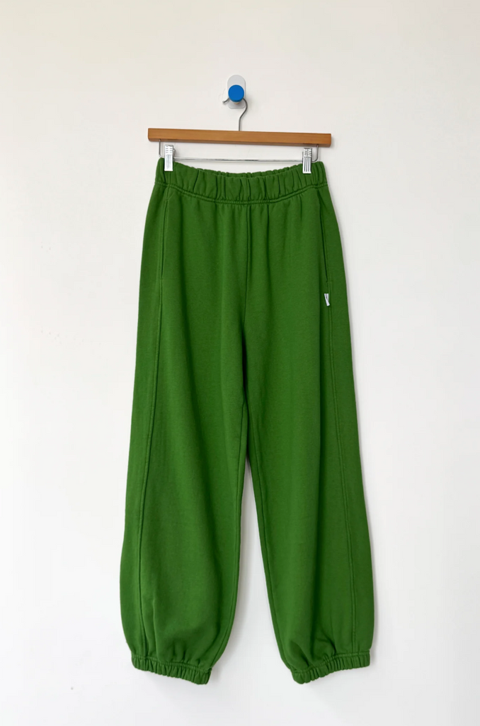 French Terry Balloon Pants, Avocado