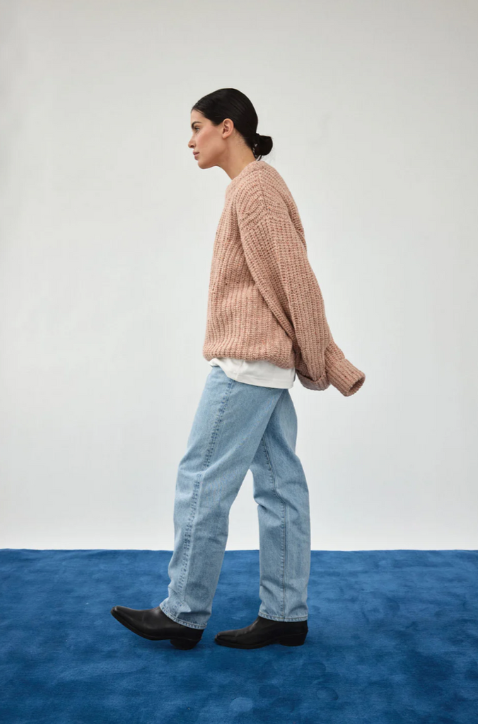 Chunky Lowe Pullover, Marled Strawberry