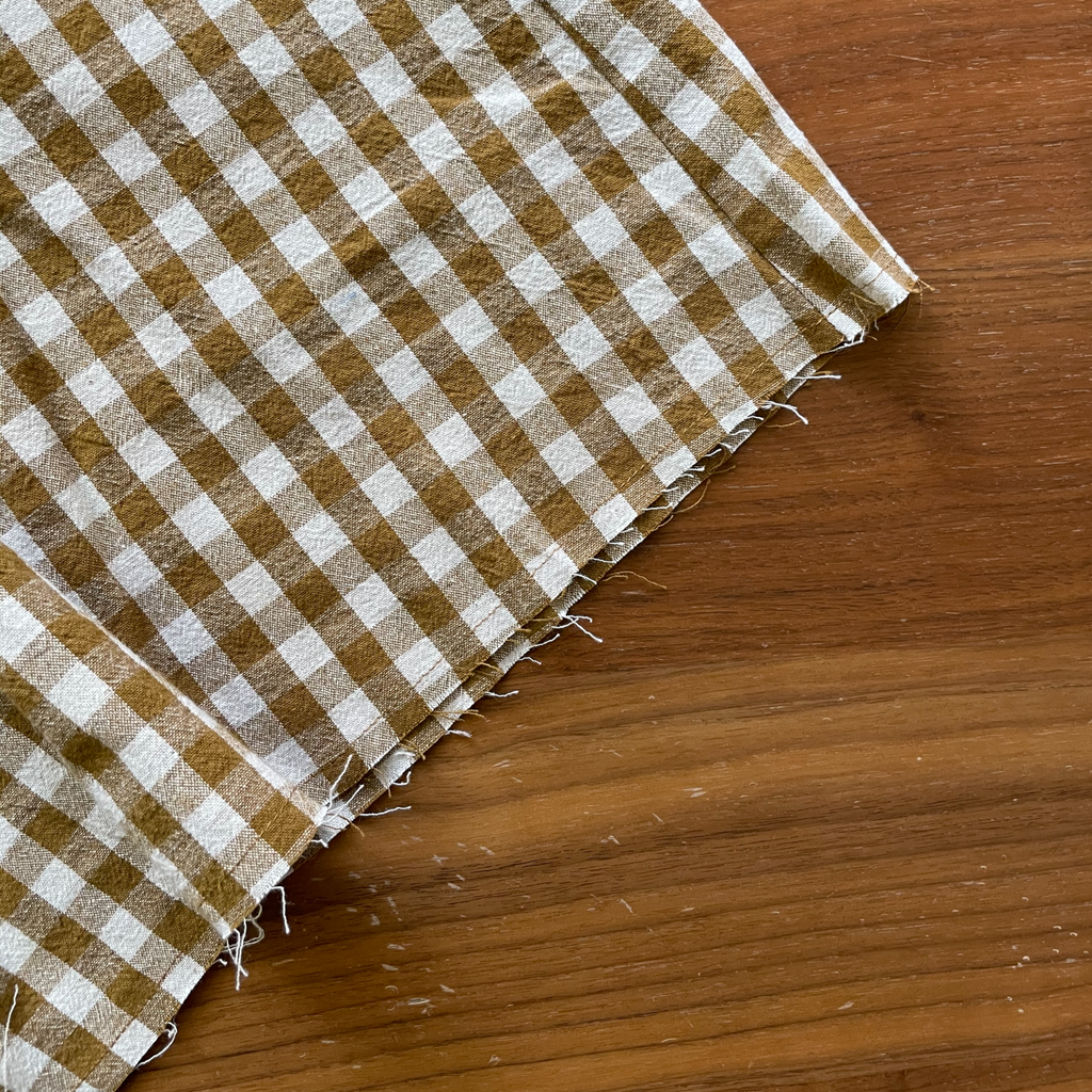 May Dress, Camel Gingham